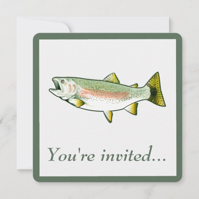 Retirement Party: Trout Invitation (Front)