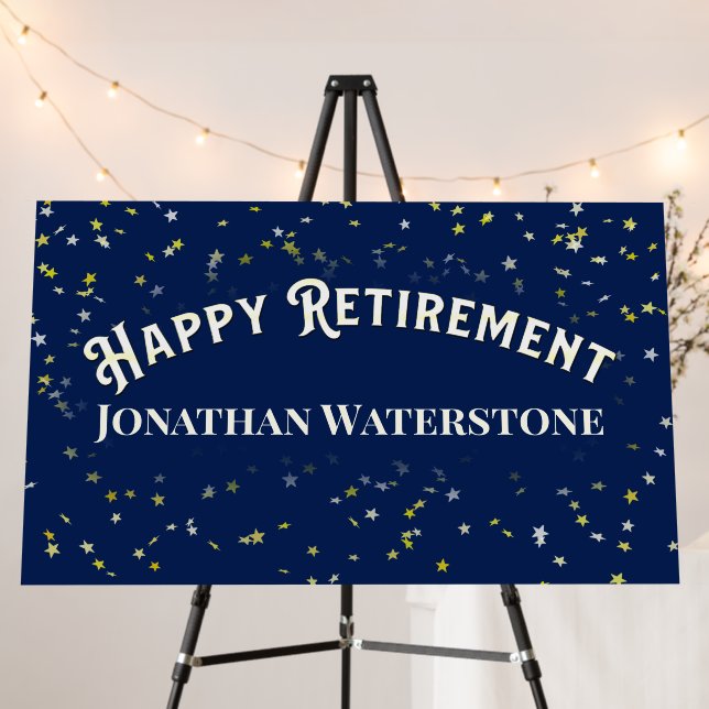 Retirement Party Welcome Foam Board (In Situ (Stand))
