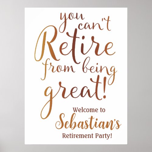 Retirement Party Welcome Sign