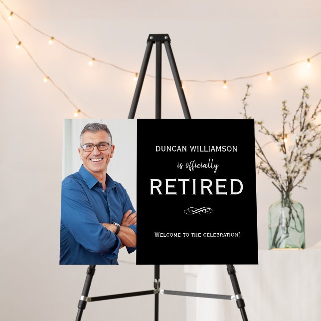 Retirement party welcome sign (In Situ (Stand))