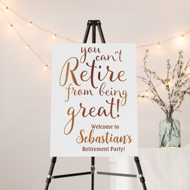Retirement Party Welcome Sign (In Situ (Stand))