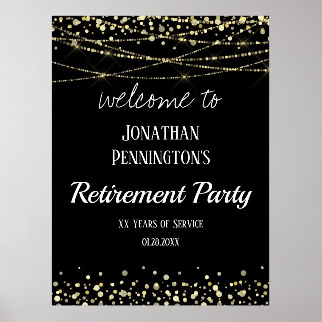 Retirement Party Welcome Sign Poster (Front)
