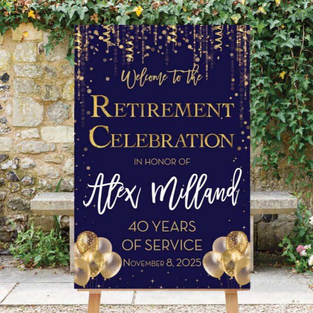 Retirement Party Welcome Sign, Retirement Dinner Foam Board (Creator Uploaded)