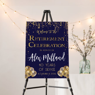 Retirement Party Welcome Sign, Retirement Dinner Foam Board