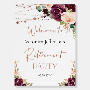 Retirement Party Welcome Sign Template, Retirement