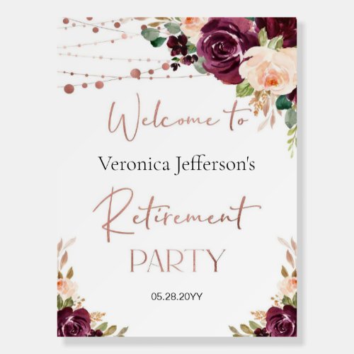 Retirement Party Welcome Sign Template, Retirement