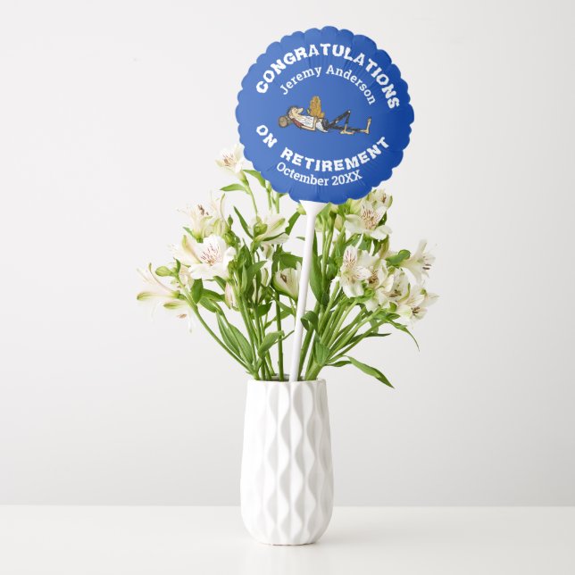 Retirement Party with Rip Van Winkle image Balloon (Vase)