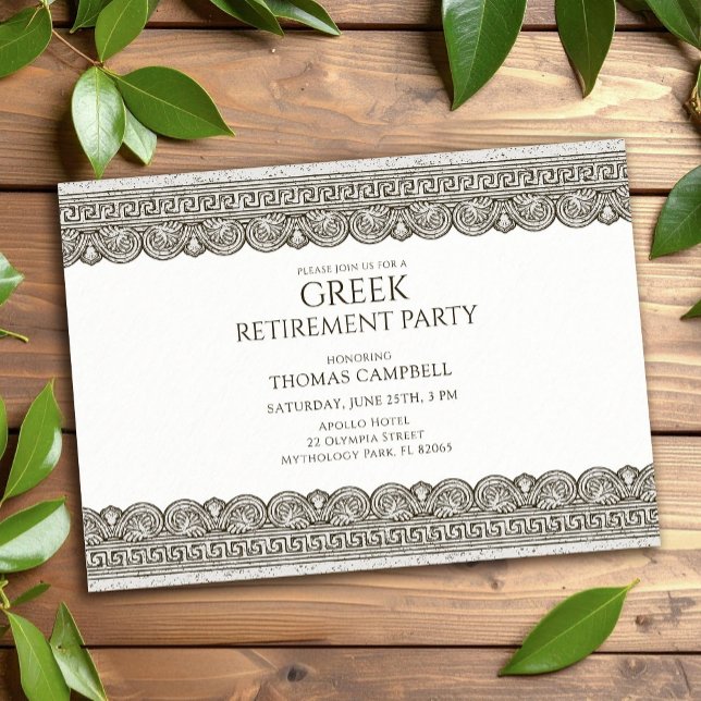 RETIREMENT PARTY with stone elements Invitation (Creator Uploaded)