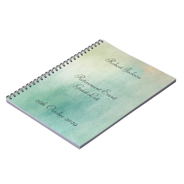 Retirement Personalized Minimal Pattern Notebook (Left Side)