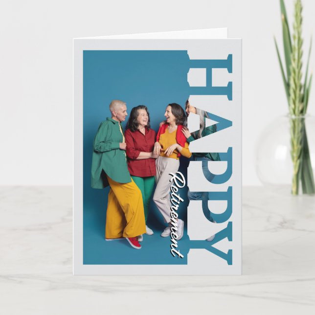 Retirement Photo Card | Personalized Retirement  (Front)