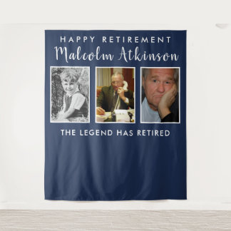 Retirement photo collage backdrop banner