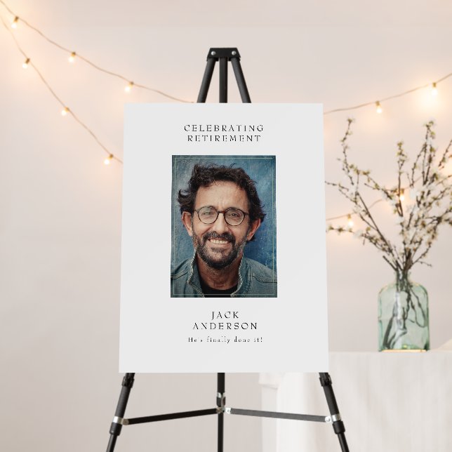 Retirement Photo Finally Done it! White Foam Board (In Situ (Stand))