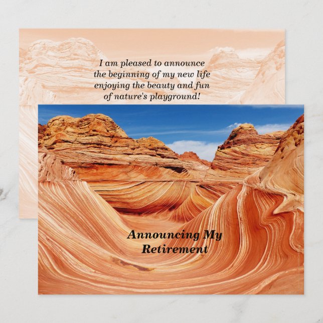 Retirement Photo Paradise Announcement (Front/Back)