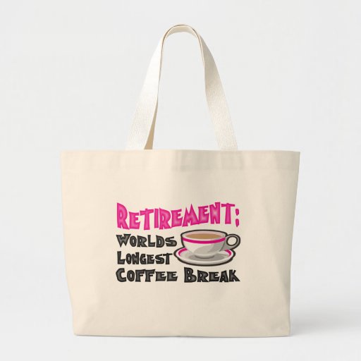 Retirement (Pink) Jumbo Tote Bag | Zazzle