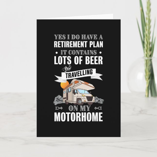 Retirement Plan Beer Motorhome Gift Card (Front)
