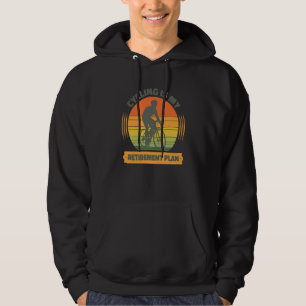 Retirement Plan Bicycle Cool Bike Riding Retro Sun Hoodie