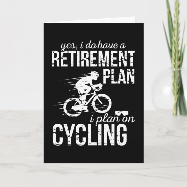 Retirement Plan Cycling Bicycle Bike Card (Front)