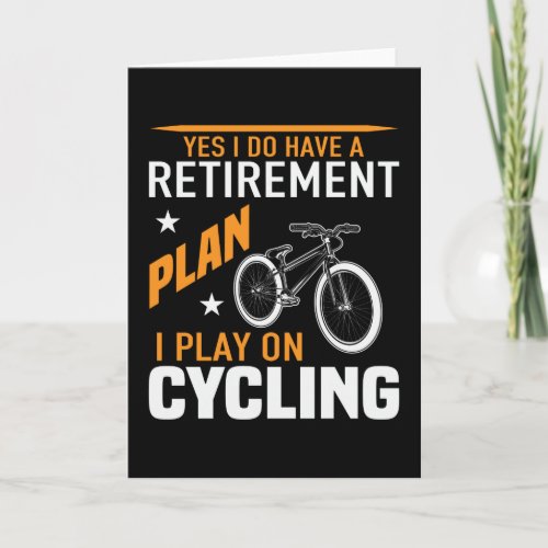 Retirement Plan Cycling Bicycle Bike Card