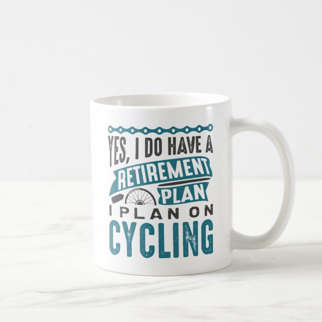 Retirement Plan Cycling Coffee Mug (Right)