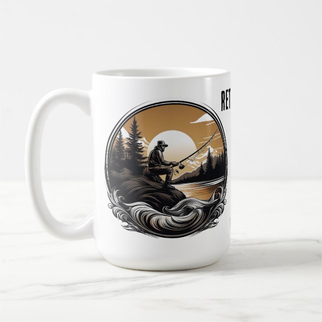 Retirement Plan Fishing Coffee Cup (Left)