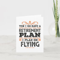 Retirement Plan Flying Gift Funny