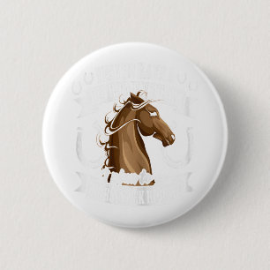 Retirement Plan Funny Horseback Riding Equestrian Button