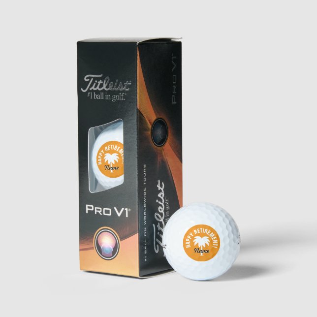 Retirement plan golf ball gift set for him or her (Packaging)