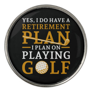 Retirement Plan Golf Ball Marker