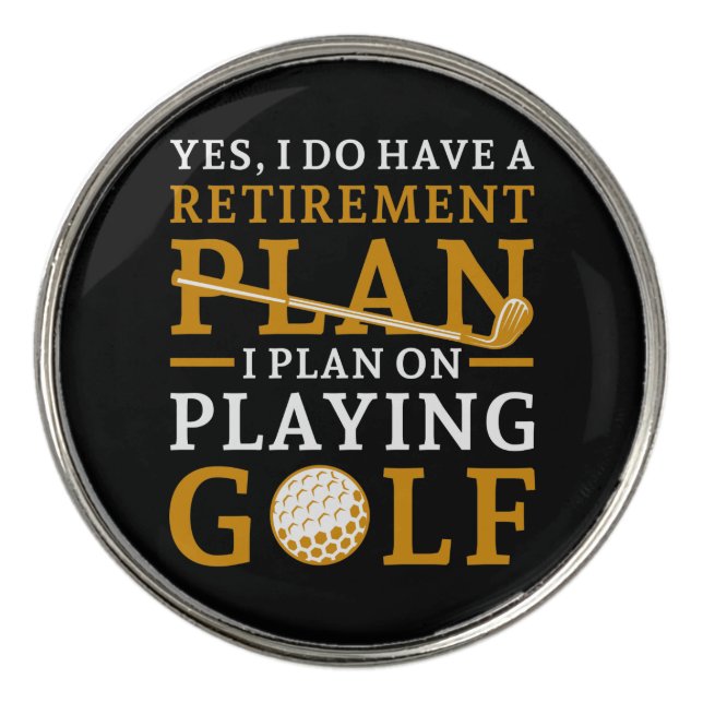 Retirement Plan Golf Ball Marker (Front)