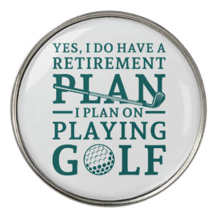 Retirement Plan Golf Ball Marker