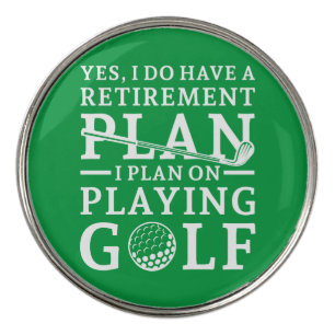 Retirement Plan Golf Golf Ball Marker