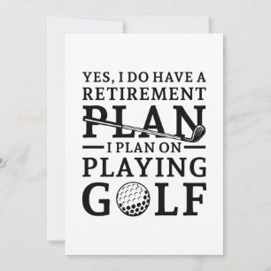 Retirement Plan Golf Thank You Card