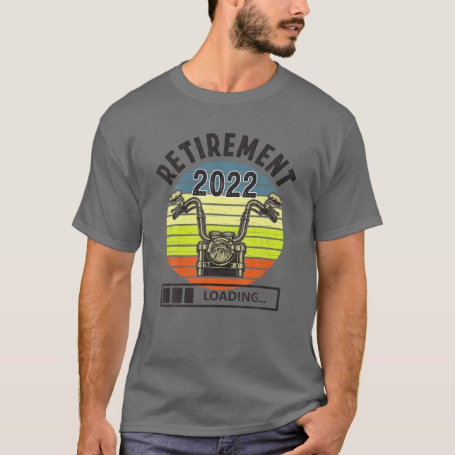 Retirement Plan Loading Motorcycle T-Shirt (Front)