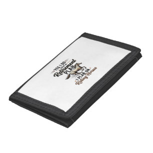 Retirement Plan Riding Horses Vintage Shirt Design Trifold Wallet