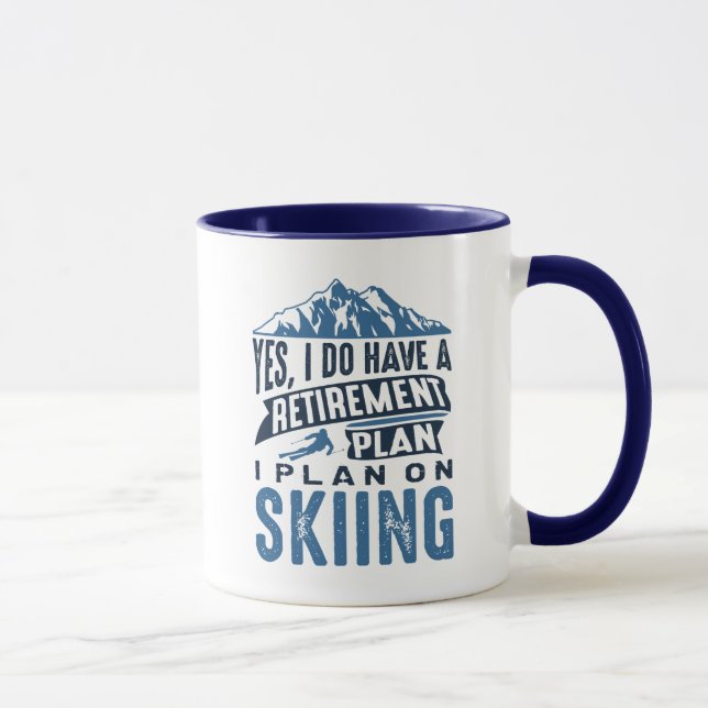 Retirement Plan Skiing Mug (Right)