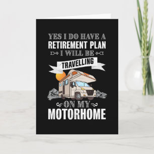 Retirement Plan Traveling on Motorhome Card