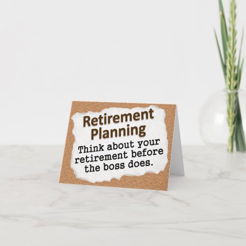 Retirement Planning 2 Card