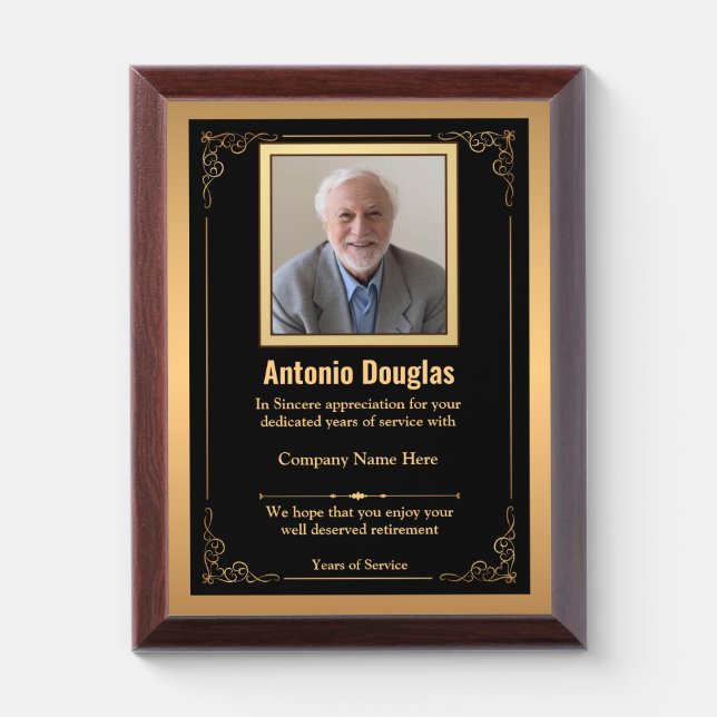 Retirement Plaque – Personalized Appreciation Gift (Vertical)
