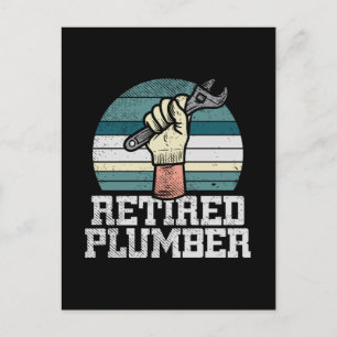 Retirement Plumber Pension Postcard