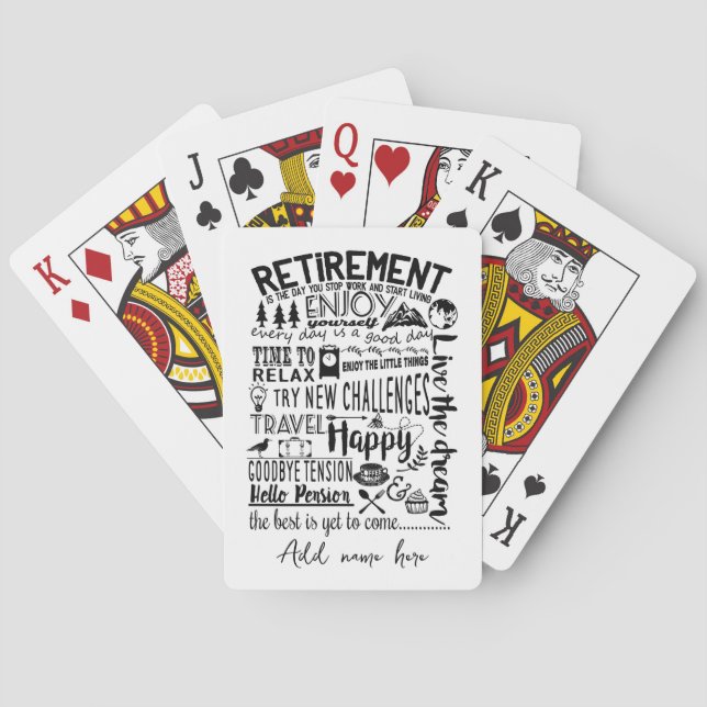 Retirement Poker Cards (Back)