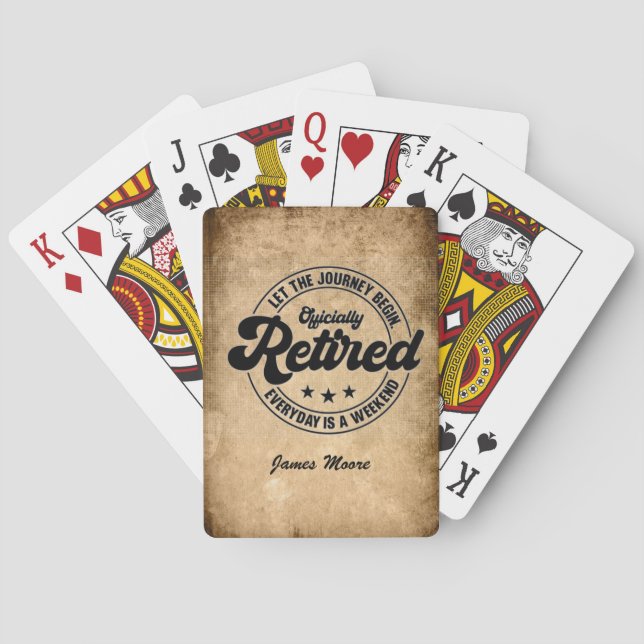 Retirement Poker Cards (Back)
