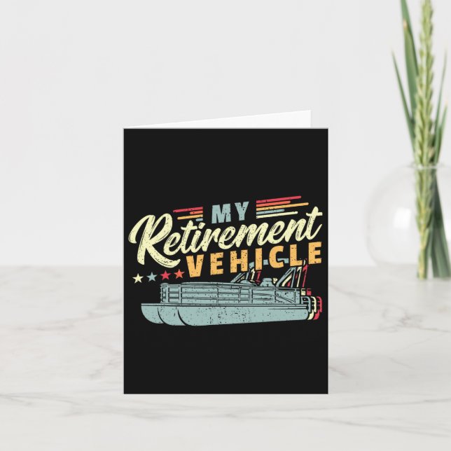 Retirement Pontoon Boat Captain I Old Man Pontoon  Card (Front)