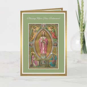 Retirement Priesthood Jesus Altar Card