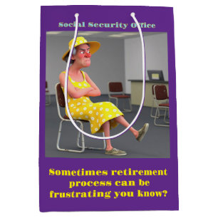 " RETIREMENT PROCESS AT SS OFFICE " MEDIUM GIFT BAG