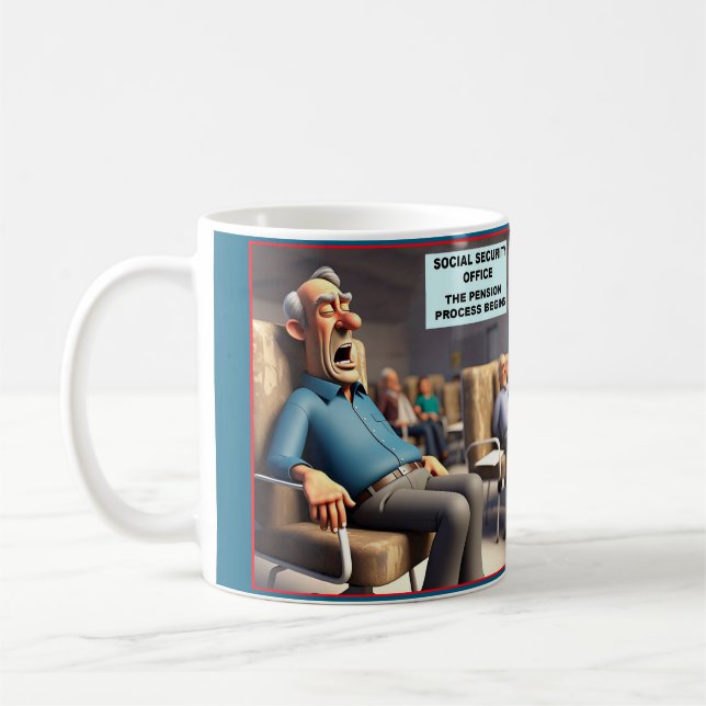 " RETIREMENT PROCESS " COFFEE MUG (Left)