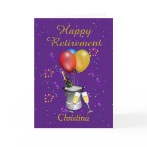Retirement Purple Celebration Card