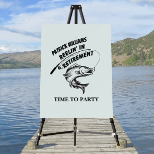 retirement reeling in retirement fishing rod foam board