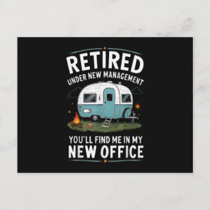 Retirement Retired Funny Camper Camp Camping Enclosure Card