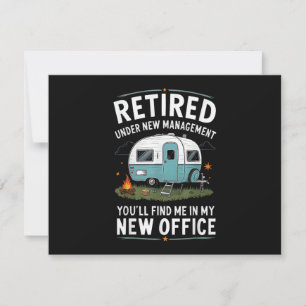 Retirement Retired Funny Camper Camp Camping Thank You Card