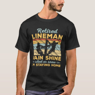 Retirement  Retired Lineman Electrician Grandpa T-Shirt